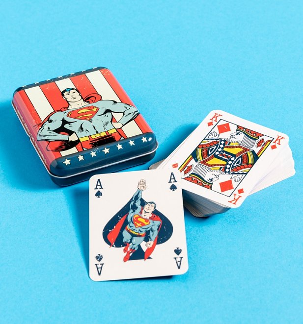DC Comics Superman Playing Cards in Tin