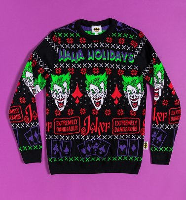 DC Comics The Joker HAHA Holidays Knitted Christmas Jumper DC Comics The Joker HAHA Holidays Knitted Christmas Jumper