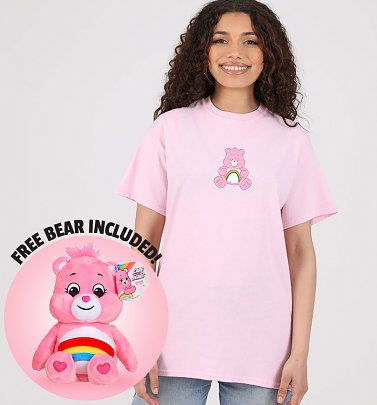 Daisy Street x Care Bears Pink Cheer Bear Oversized T-Shirt and Toy Daisy Street x Care Bears Pink Cheer Bear Oversized T-Shirt and Toy