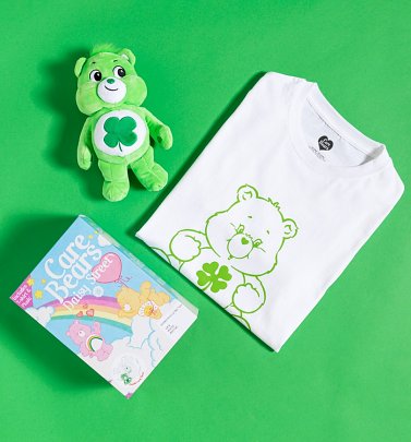 Daisy Street x Care Bears White Good Luck Bear Oversized T-Shirt and Toy