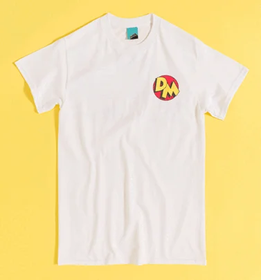 Danger Mouse Line Up White T-Shirt With Back Print