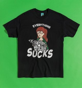 Daria Everything Sucks Black T-Shirt Daria Everything Sucks Black T-Shirt