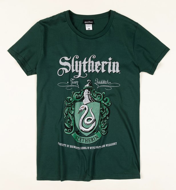 Dark Green Harry Potter Slytherin Crest T-Shirt