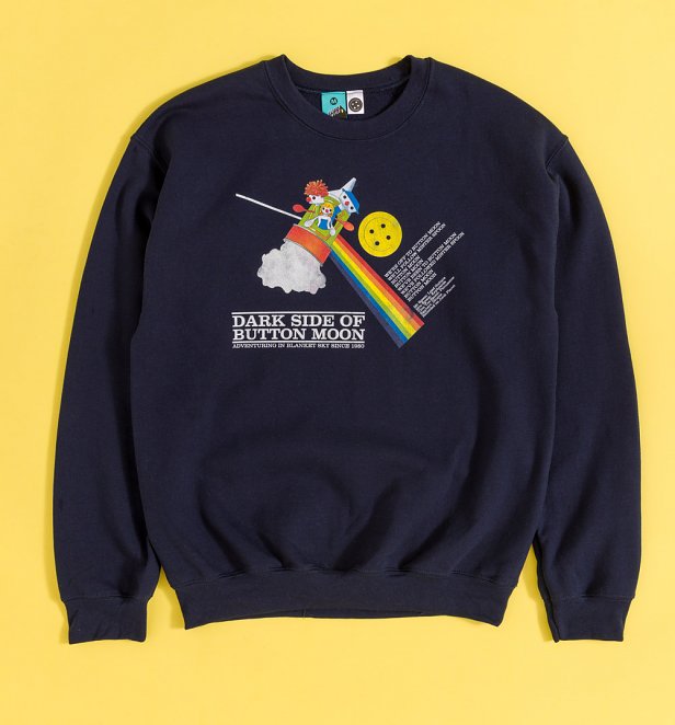 Dark Side Of Button Moon Navy Sweater