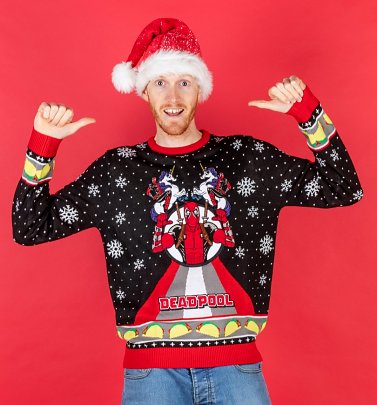 Deadpool Unicorn Knitted Christmas Jumper Deadpool Unicorn Knitted Christmas Jumper