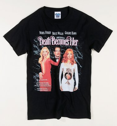 Death Becomes Her Movie Poster Black T-Shirt Death Becomes Her Movie Poster Black T-Shirt