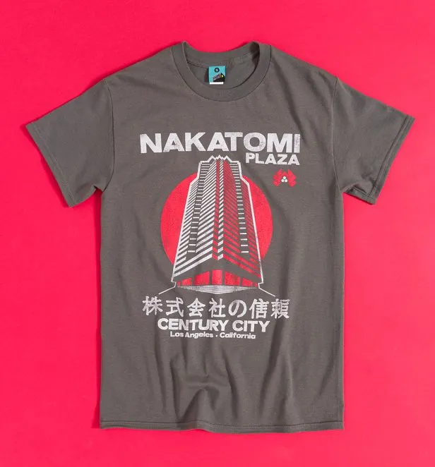 Die Hard Inspired Nakatomi Plaza Charcoal T-Shirt