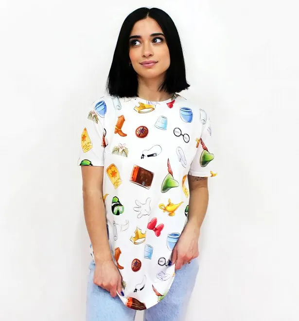 Disney 100 Icons All Over Print T-Shirt from Cakeworthy
