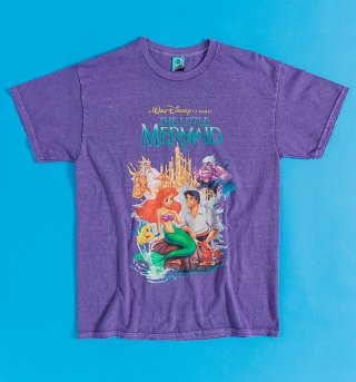 Disney The Little Mermaid Vintage Wash Purple T-Shirt Disney The Little Mermaid Vintage Wash Purple T-Shirt