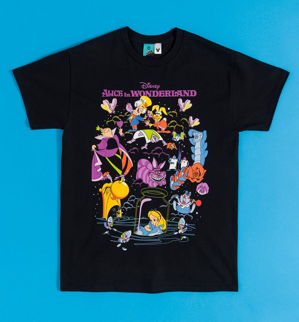 Disney Alice In Wonderland Dreamscape Black T-Shirt