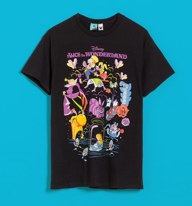 Disney Alice In Wonderland Dreamscape Black T-Shirt Disney Alice In Wonderland Dreamscape Black T-Shirt