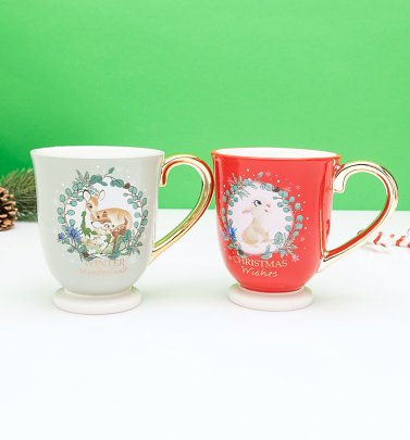 Disney Bambi Set of 2 Christmas Mugs Disney Bambi Set of 2 Christmas Mugs