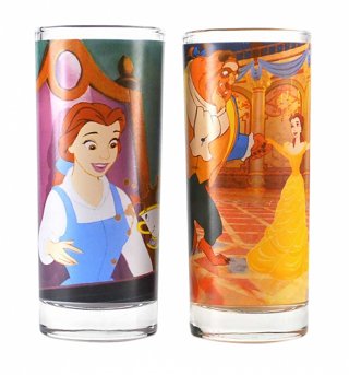 Disney Beauty And The Beast Set of 2 Glasses Disney Beauty And The Beast Set of 2 Glasses