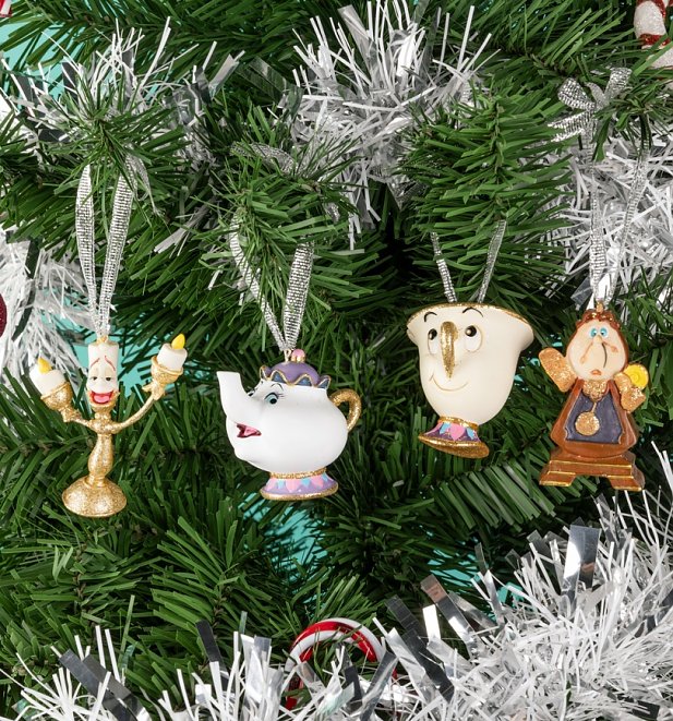 Disney Beauty and the Beast Set of 4 Hanging Decorations Disney Beauty and the Beast Set of 4 Hanging Decorations