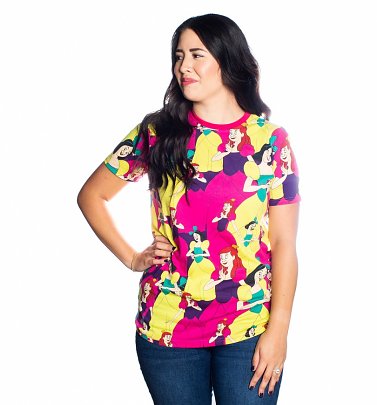Disney Cinderella Wicked Stepsisters All Over Print T-Shirt from Cakeworthy Disney Cinderella Wicked Stepsisters All Over Print T-Shirt from Cakeworthy