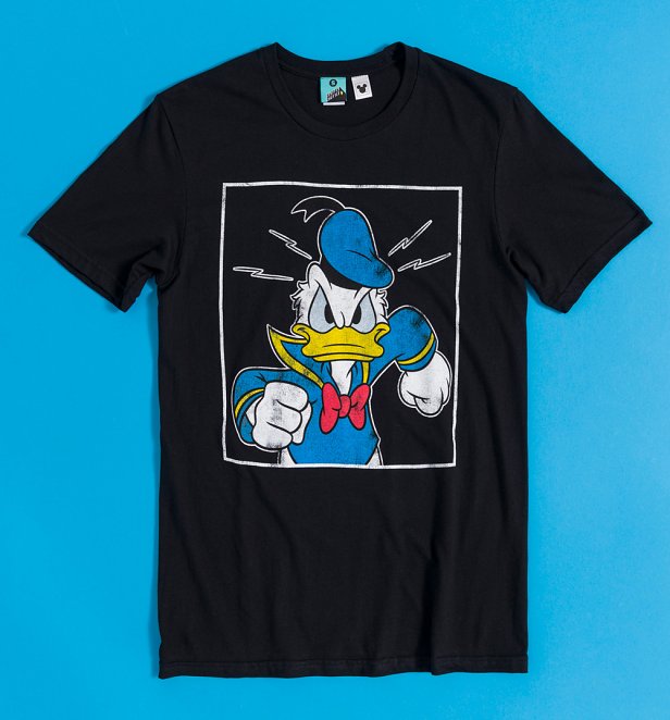 Disney Donald Duck Black T Shirt