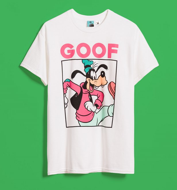 Disney Goofy Goof White T-Shirt Disney Goofy Goof White T-Shirt