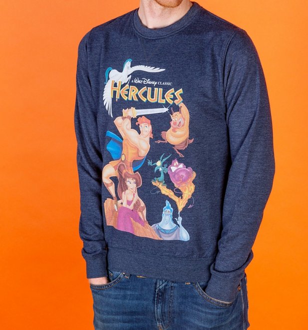 Hercules Video Cover Heather Navy Sweater