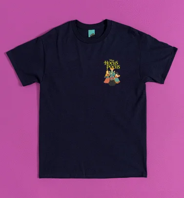 Disney It's Just A Bunch Of Hocus Pocus Navy T-Shirt With Back Print