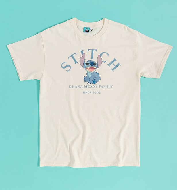 Disney Lilo & Stitch Ohana Stitch Natural T-Shirt Disney Lilo & Stitch Ohana Stitch Natural T-Shirt
