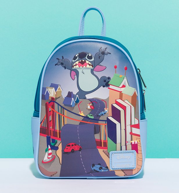 Disney Loungefly Lilo and Stitch Badness Level Mini Backpack