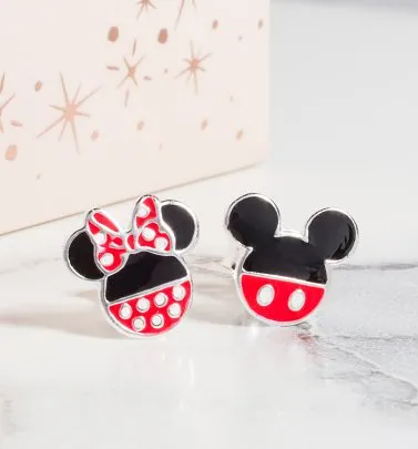 Minnie mouse earrings silver sale