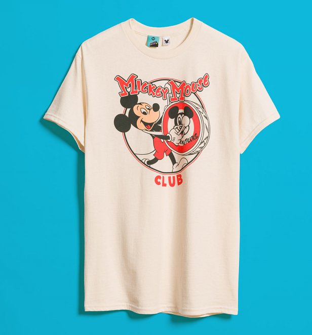 Disney Mickey Mouse Club Natural T-Shirt Disney Mickey Mouse Club Natural T-Shirt