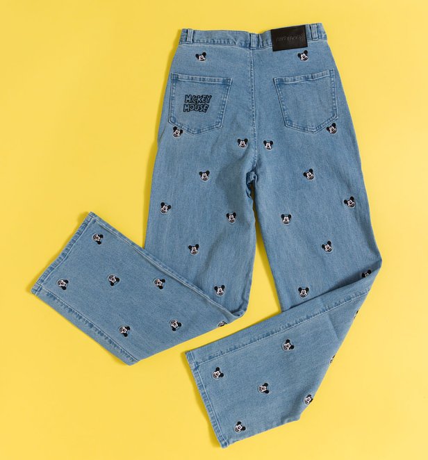 Disney Mickey Mouse Embroidered Denim Jeans from Cakeworthy