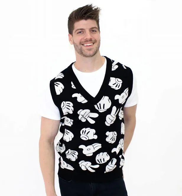 Disney Mickey Mouse Gloves All Over Print Knitted Vest from Cakeworthy