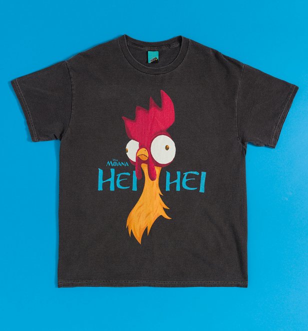 Disney Moana Hei-Hei Vintage Wash Charcoal T-Shirt