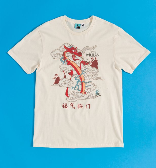 Disney Mulan Mushu Cloud Natural T-Shirt Disney Mulan Mushu Cloud Natural T-Shirt