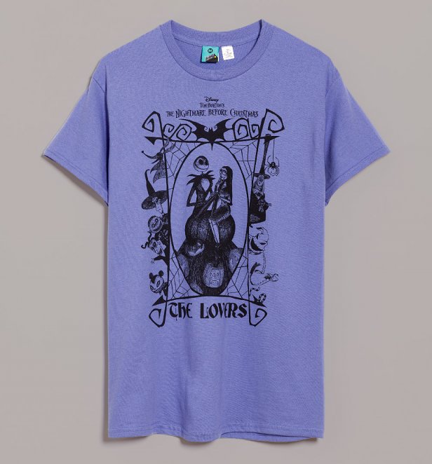 Disney The Nightmare Before Christmas The Lovers Tarot Violet T-Shirt Disney The Nightmare Before Christmas The Lovers Tarot Violet T-Shirt