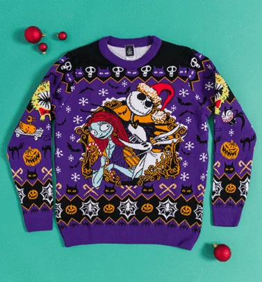Disney Nightmare Before Christmas Characters Knitted Christmas Jumper