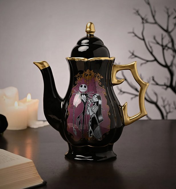 Disney The Nightmare Before Christmas Jack and Sally Gothic Teapot Disney The Nightmare Before Christmas Jack and Sally Gothic Teapot