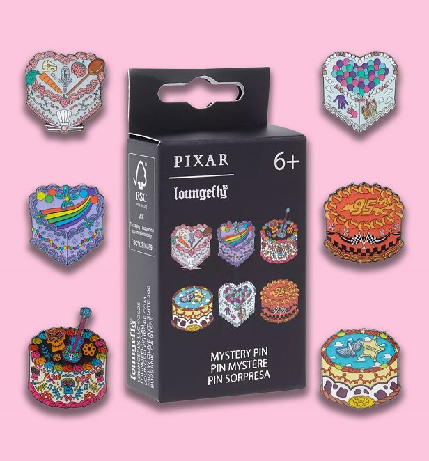 Loungefly Disney Pixar Cakes Blind Box Enamel Mystery Box Pin Loungefly Disney Pixar Cakes Blind Box Enamel Mystery Box Pin
