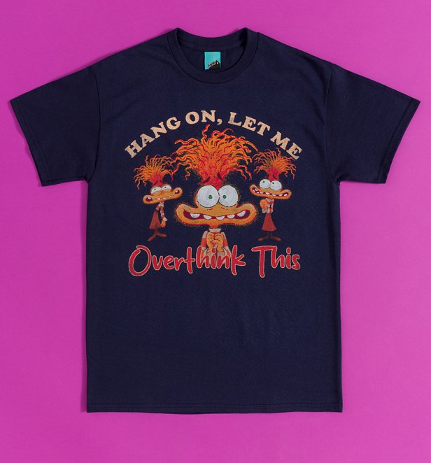 Disney Pixar Inside Out Anxiety Navy T-Shirt Disney Pixar Inside Out Anxiety Navy T-Shirt