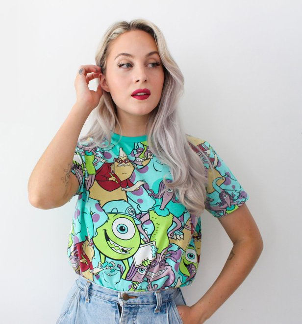 Disney Pixar Monsters Inc All Over Print T-Shirt from Cakeworthy Disney Pixar Monsters Inc All Over Print T-Shirt from Cakeworthy
