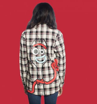 Disney Pixar Toy Story 4 Forky Flannel Shirt from Cakeworthy Disney Pixar Toy Story 4 Forky Flannel Shirt from Cakeworthy