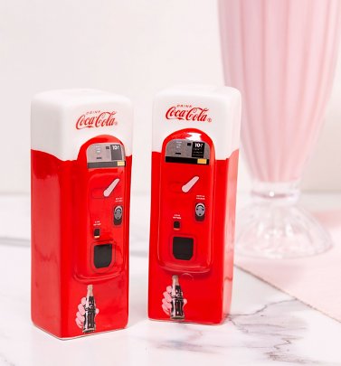 Ceramic Coca-Cola Vending Machine Salt And Pepper Shakers Ceramic Coca-Cola Vending Machine Salt And Pepper Shakers