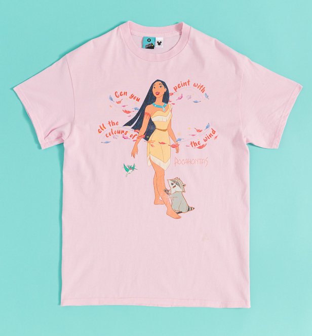 Disney Pocahontas Colours Of The Wind Pink T-Shirt Disney Pocahontas Colours Of The Wind Pink T-Shirt