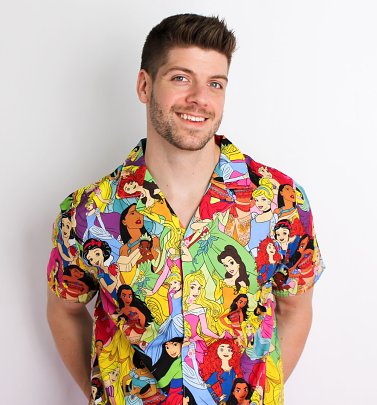 Disney Princess All Over Print Camp Shirt from Cakeworthy