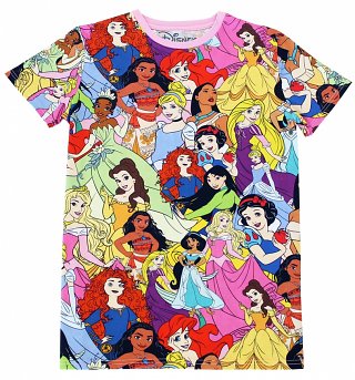 Disney Princess All Over Print T-Shirt from Cakeworthy