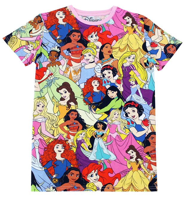 Disney Princess All Over Print T-Shirt from Cakeworthy
