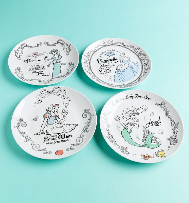 Disney Princess Set of Four Plates