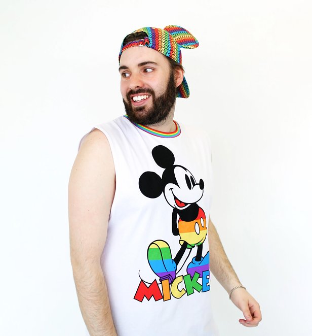 Disney Rainbow Mickey Drop Sleeve Tank from Cakeworthy