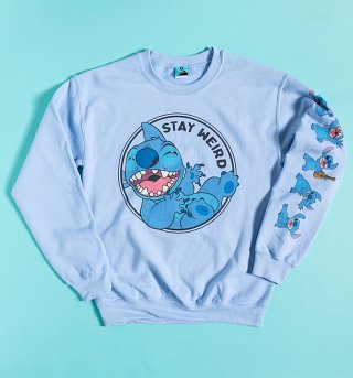 Disney Stitch Stay Weird Sleeve Print Sweater