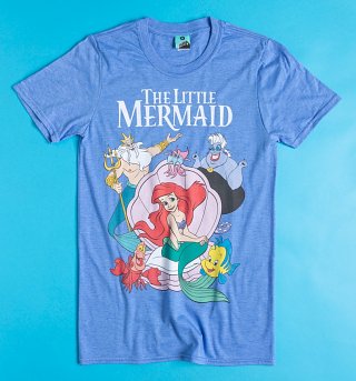 Disney The Little Mermaid 90s Blue Marl T-Shirt