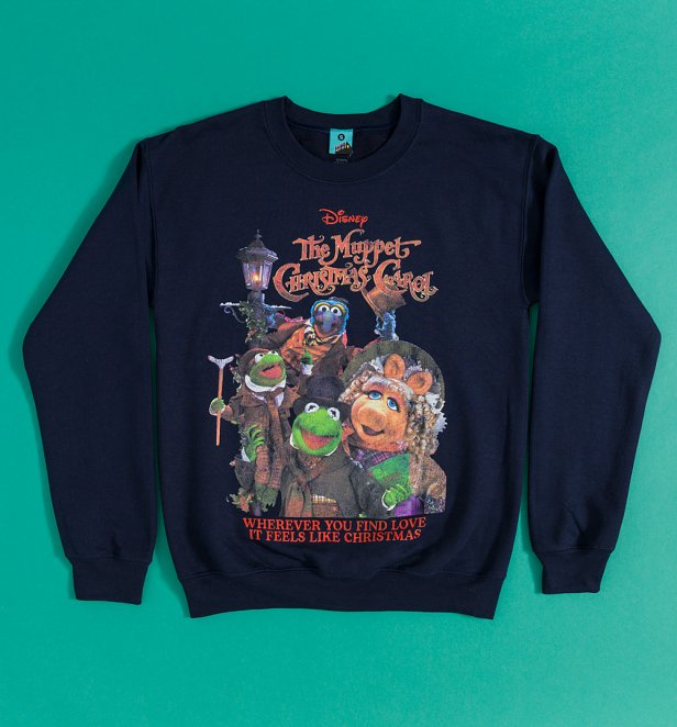 Disney The Muppets Christmas Carol Navy Sweater