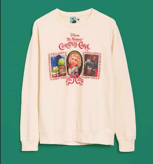 Disney The Muppets Christmas Carol Portraits Cream Sweater