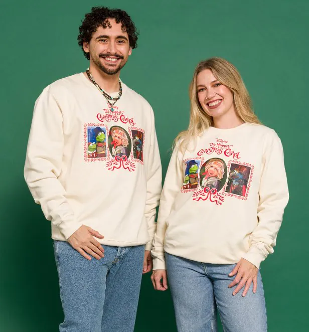 Disney The Muppets Christmas Carol Portraits Cream Sweater